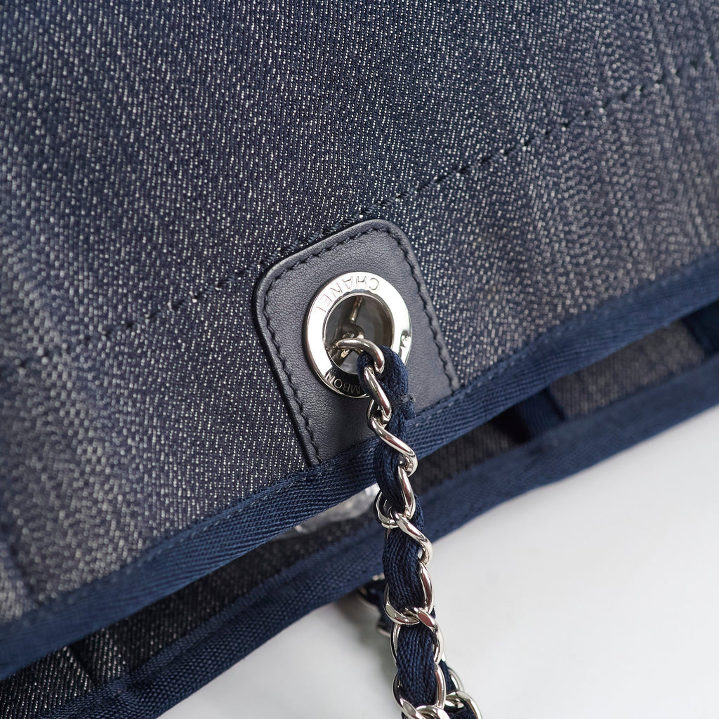 Chanel Small Deauville Tote Navy