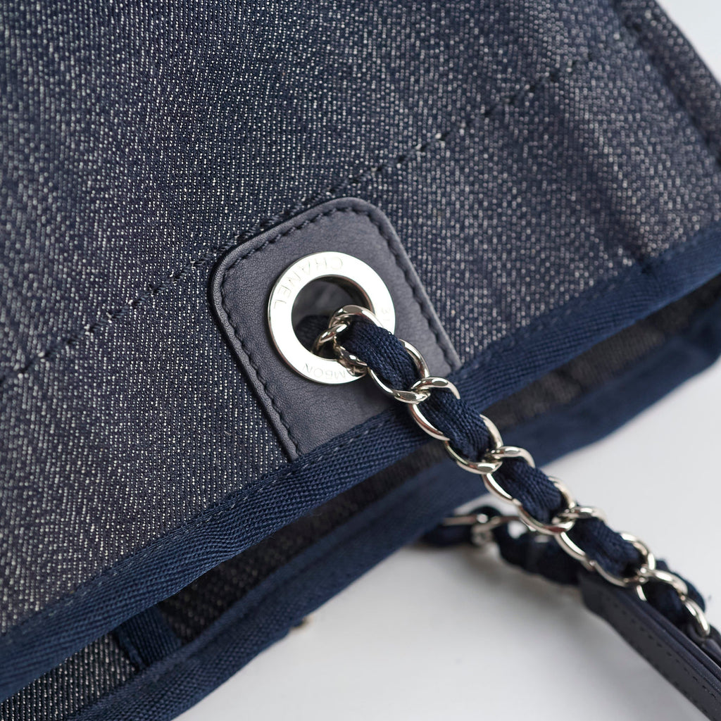 Chanel Small Deauville Tote Navy
