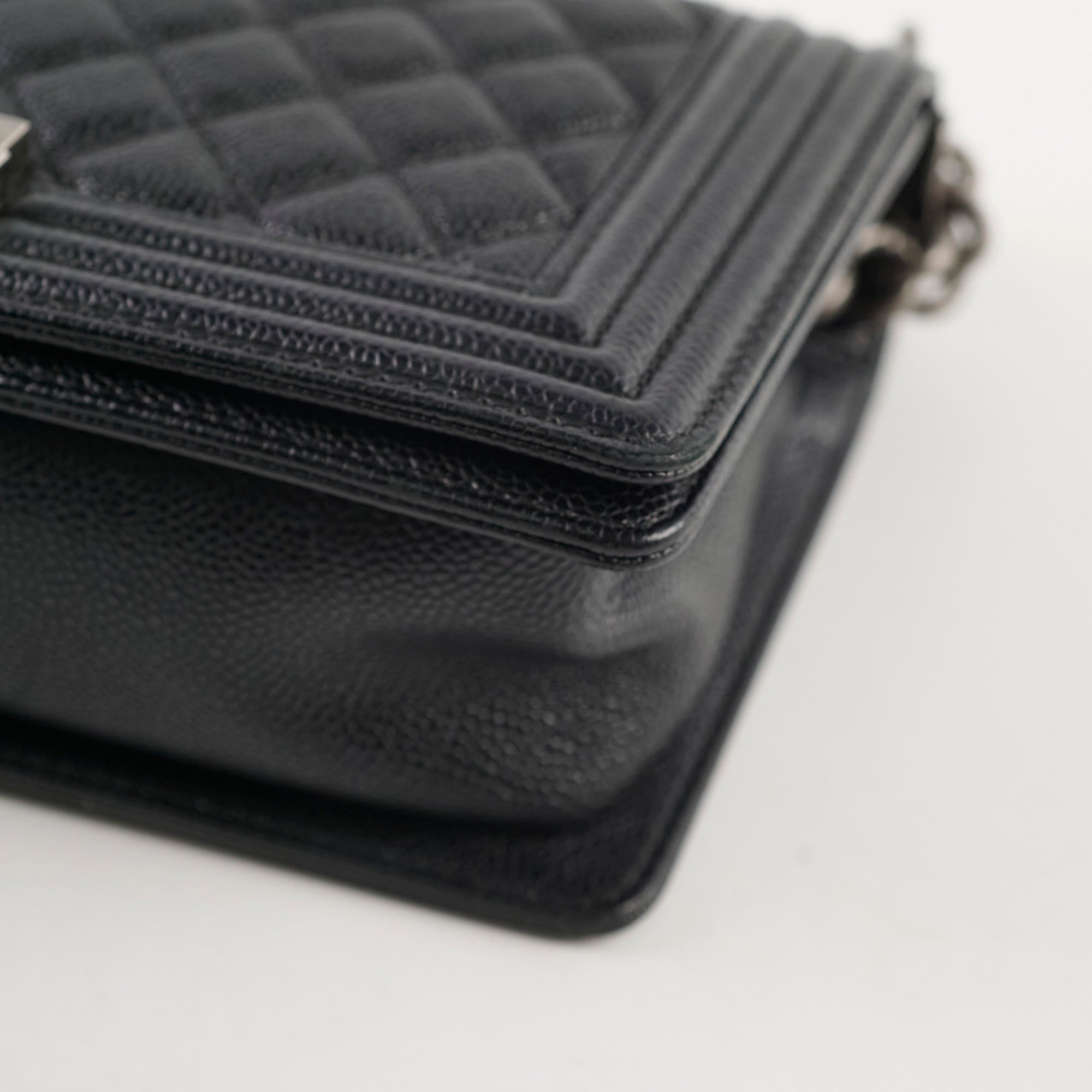 Chanel Old Medium Caviar Boy Black HOLD