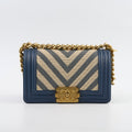 Chanel Boy Small Blue / Woven