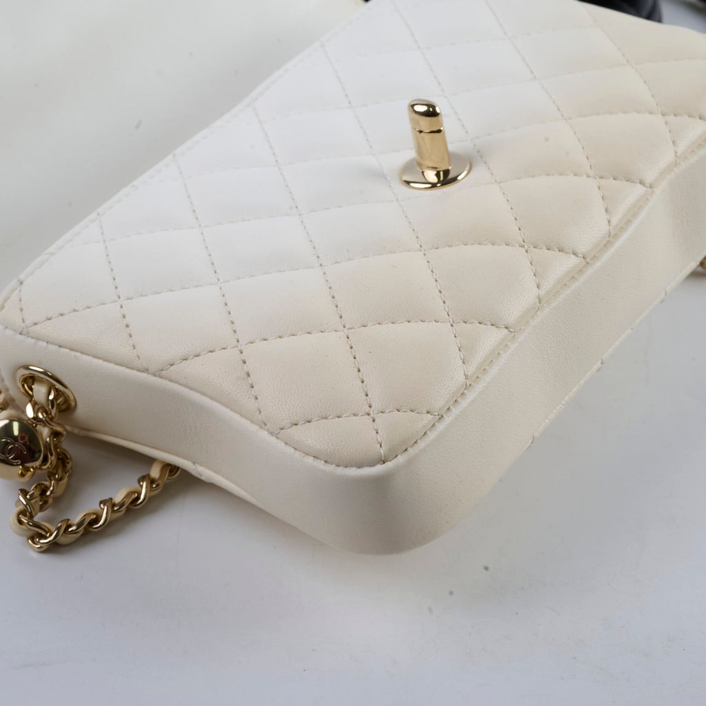Chanel Side Twin Packs Bag White/Black (27 Series)
