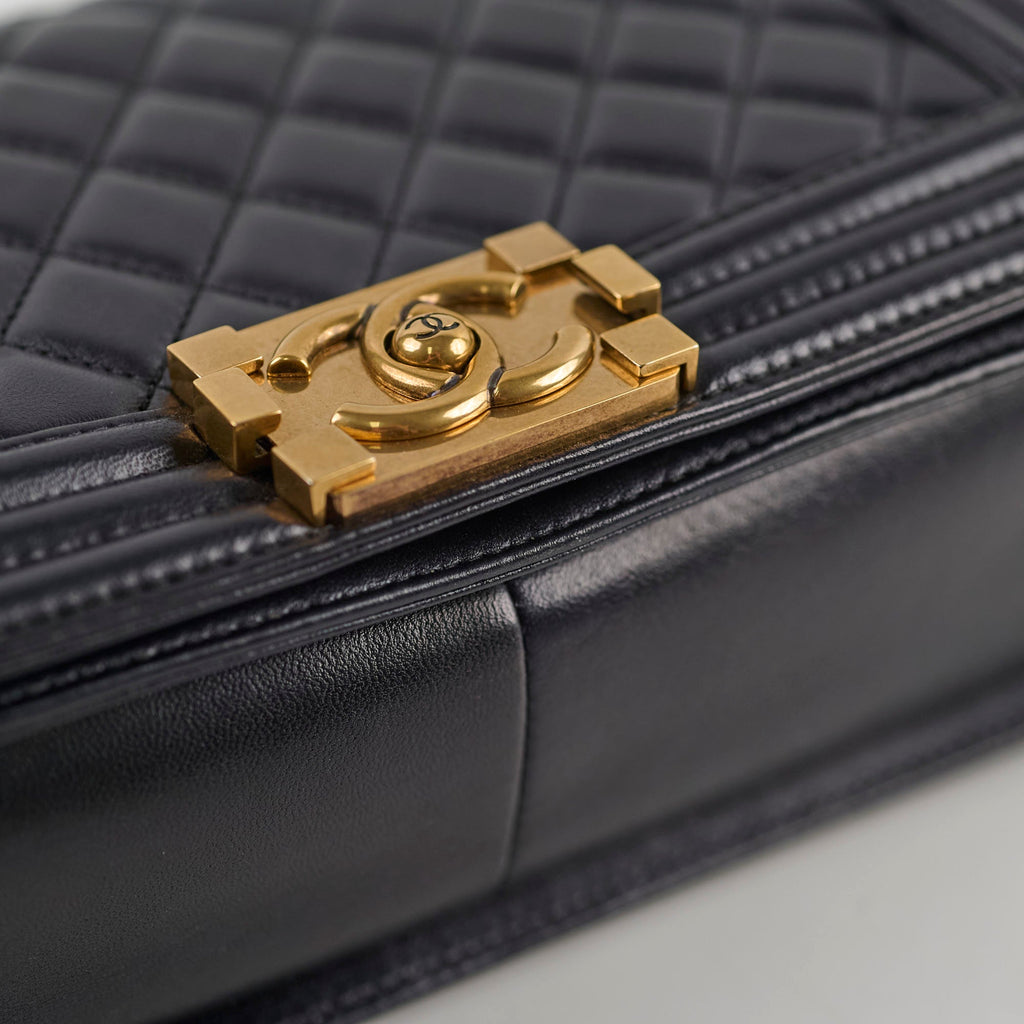 Chanel Boy Old Medium Lambskin Black