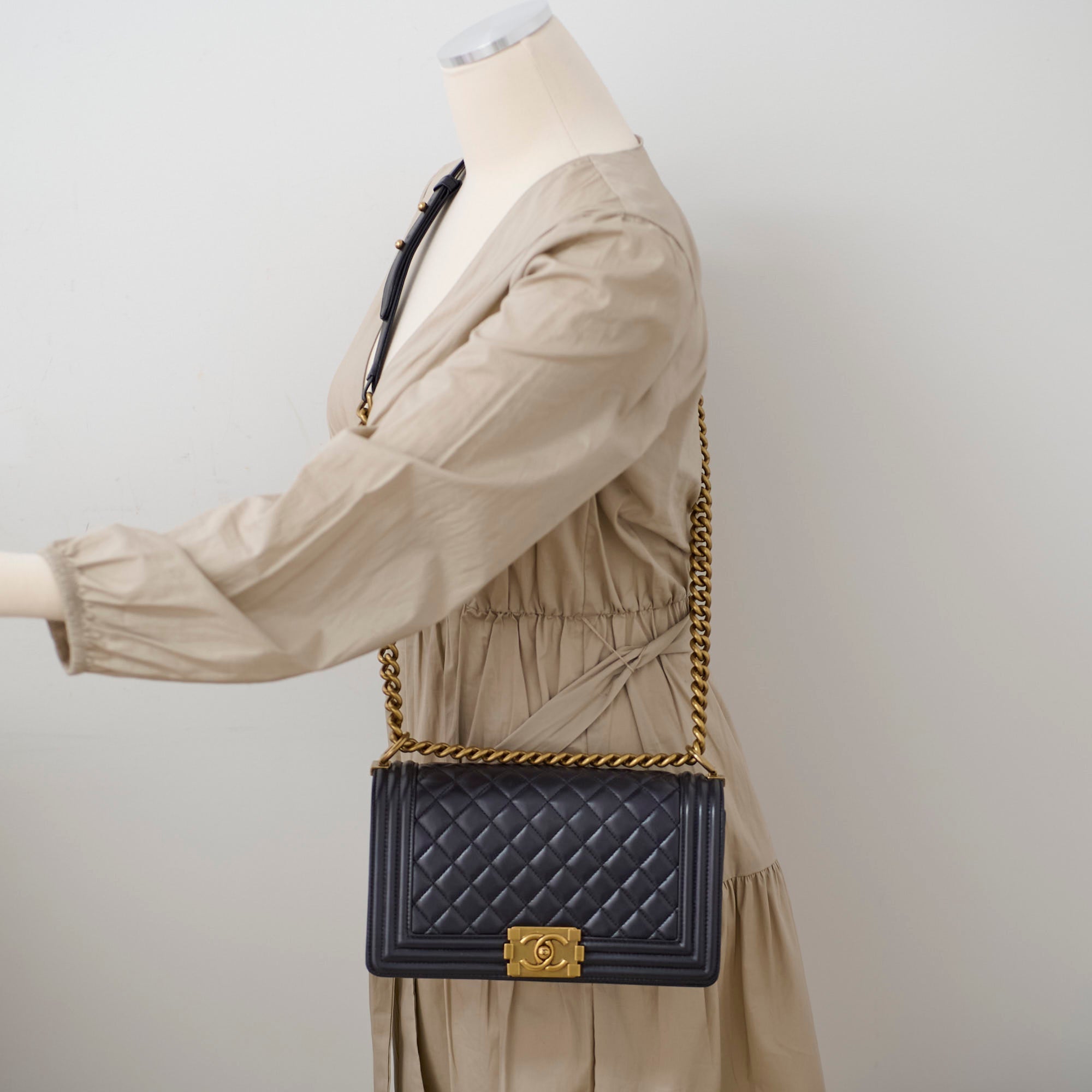 Chanel Boy Old Medium Lambskin Black
