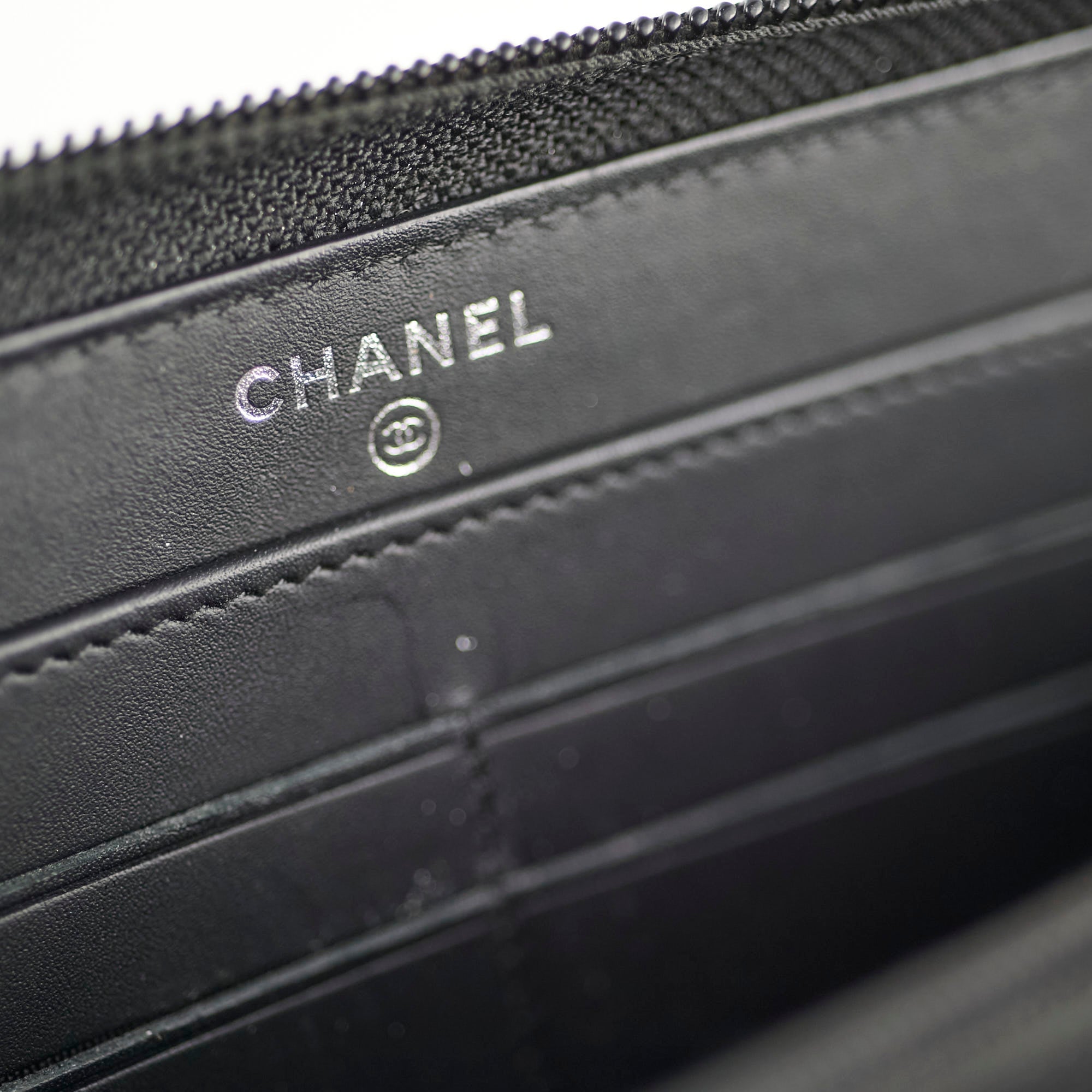 Chanel Boy Caviar Long Wallet Black