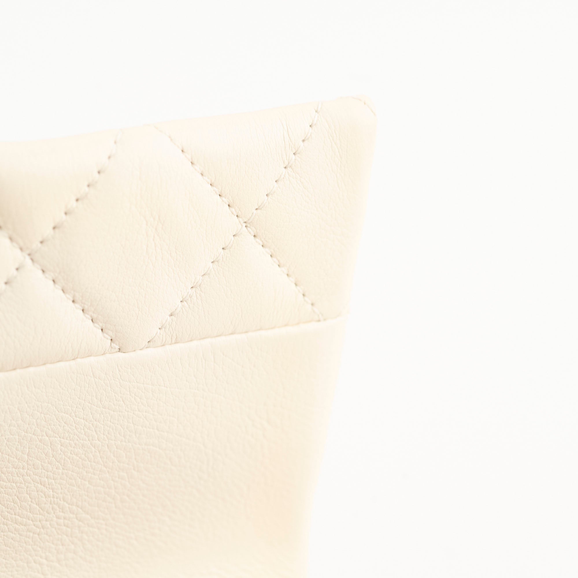Chanel Calfskin Accordion Pearl Flap Bag White 28 Series