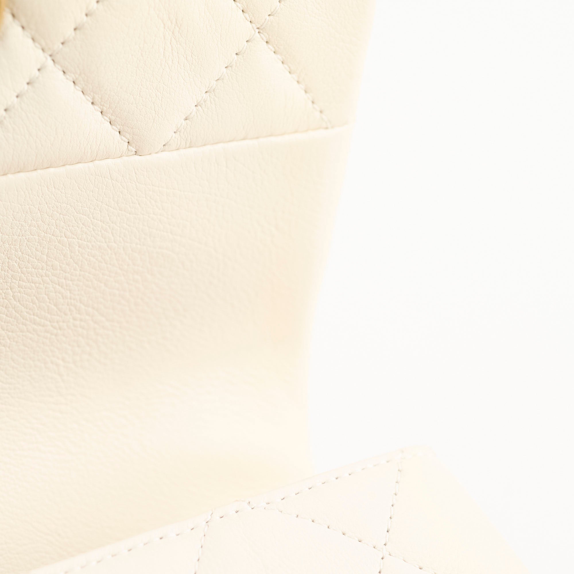 Chanel Calfskin Accordion Pearl Flap Bag White 28 Series