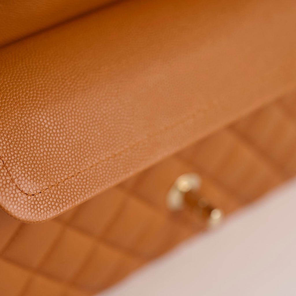 Chanel Small Classic Double Flap Caramel Caviar