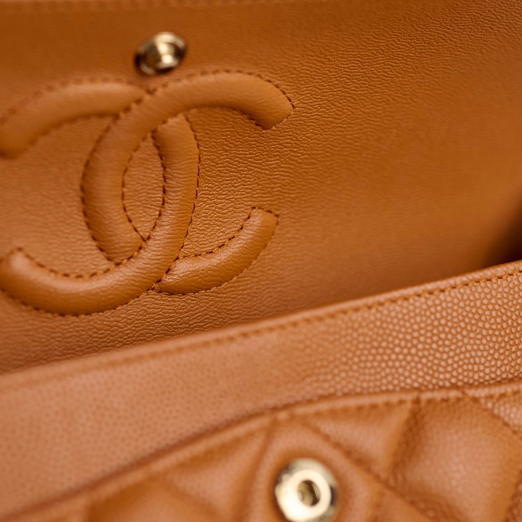 Chanel Small Classic Double Flap Caramel Caviar