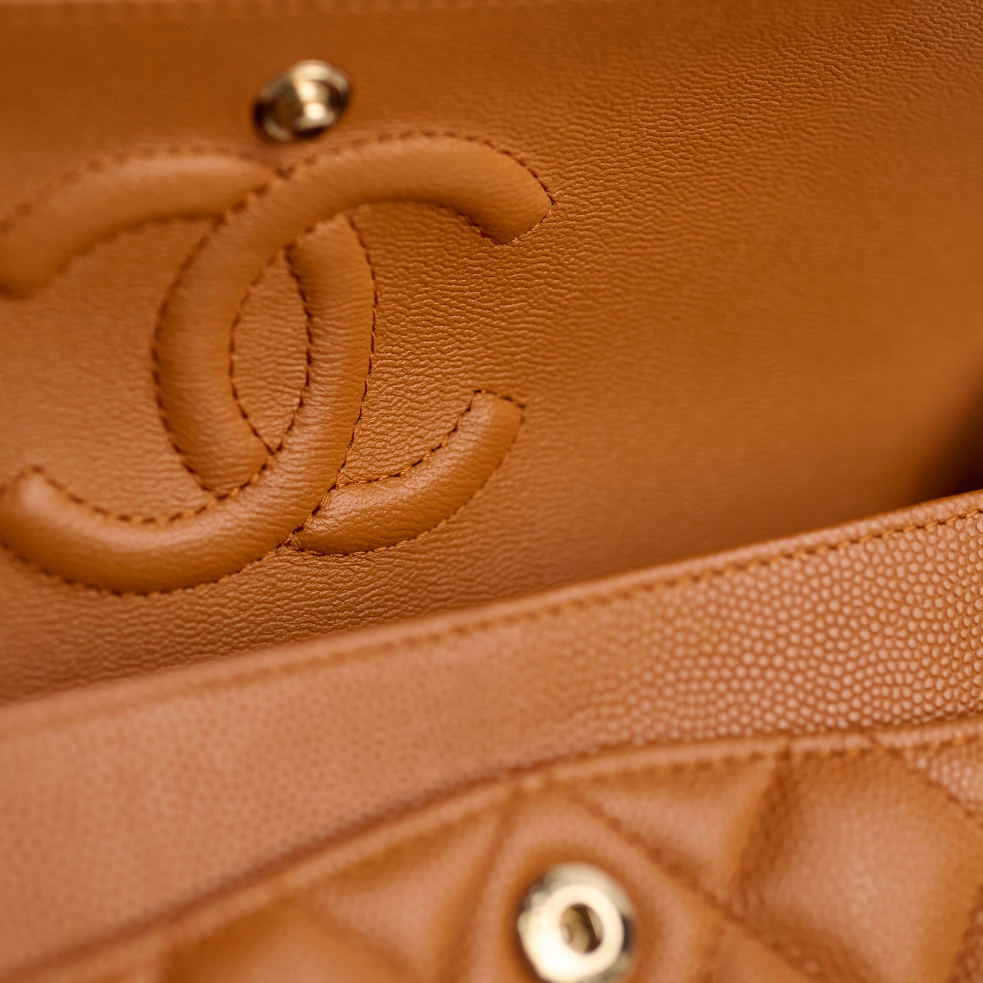 Chanel Small Classic Double Flap Caramel Caviar