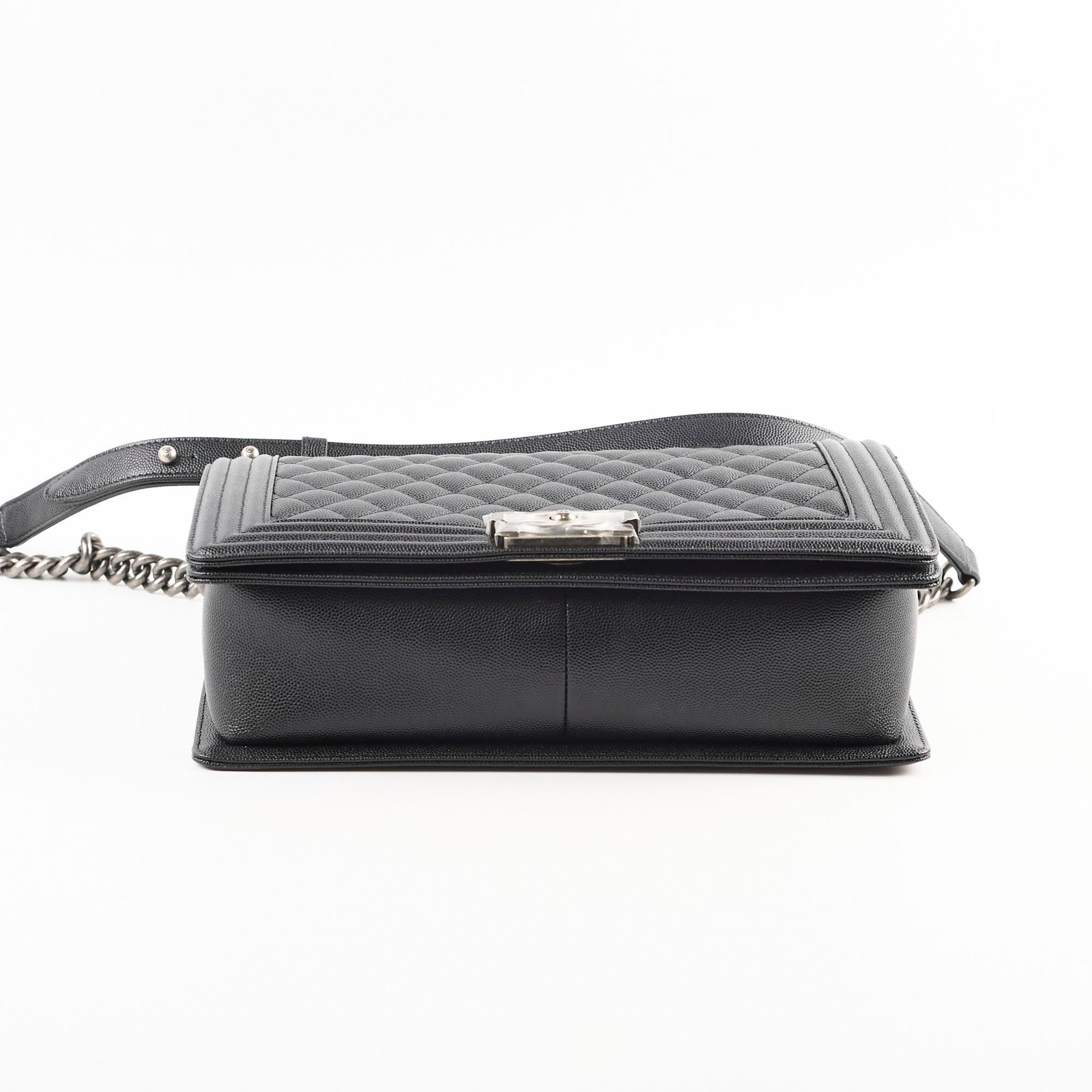Chanel Caviar New Medium Boy Bag Black Micorchip