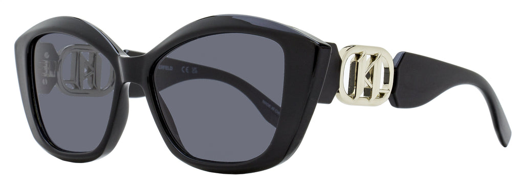 Karl Lagerfeld Modified Rectangle Sunglasses KL6102S 001 Black 56mm Black