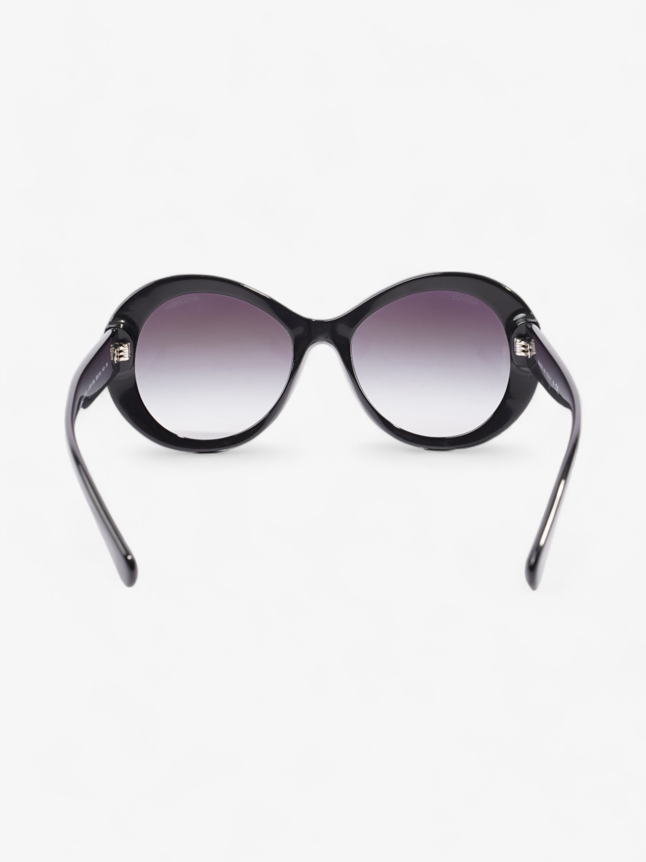 Chanel Oval CC Sunglasses Black Acetate 140mm