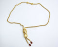 Chanel Vintage 1996 Gripoix Red Bead Gold-plated Long Necklace/Stacked Necklace/Waist Chain