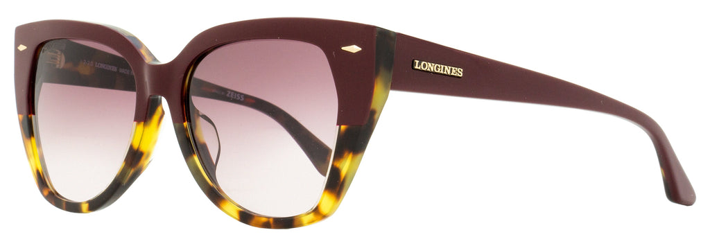 Longines Butterfly Sunglasses LG0016H 71T Bordeaux/Havana 55mm Bordeaux Havana