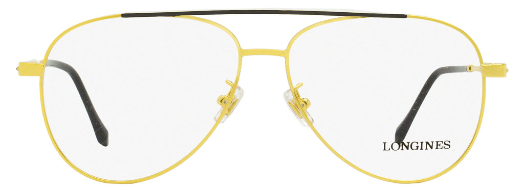 Longines LG5003-H Aviator Eyeglasses 030 Deep Gold/Black 56mm