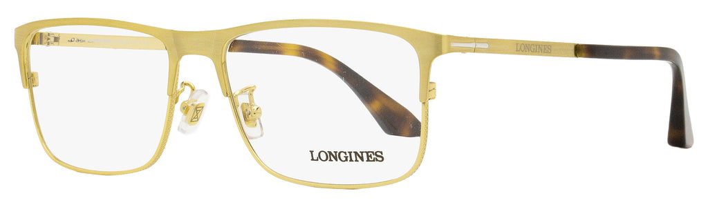 Longines LG5005-H Rectangular Eyeglasses 030 Brushed Deep Gold 56mm Brushed Deep Gold
