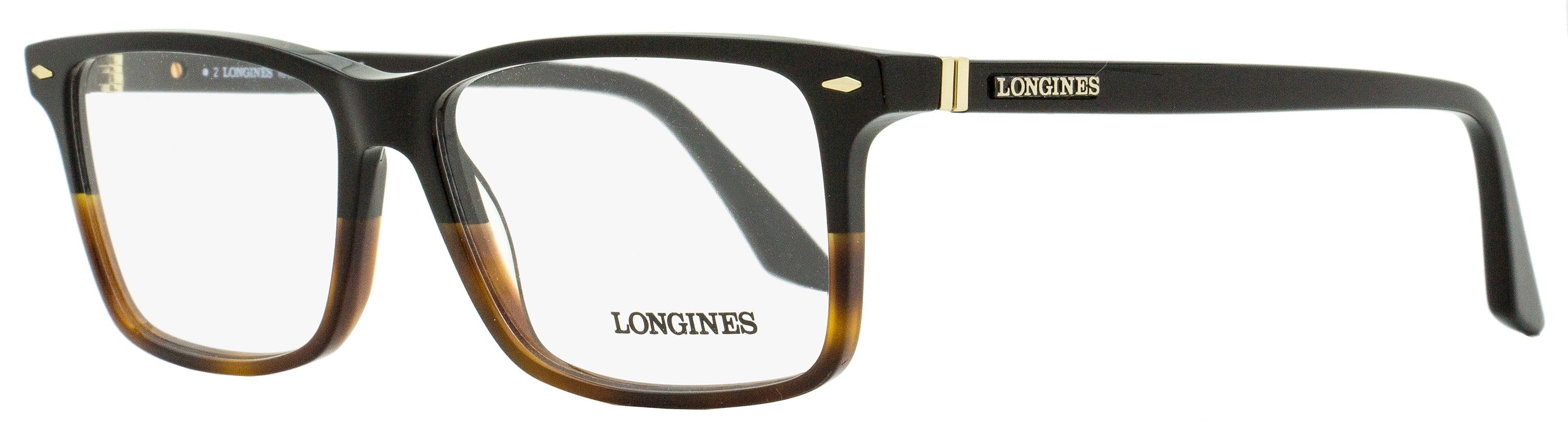 Longines Rectangular Eyeglasses LG5032 005 Black-Havana 57mm Black-Havana