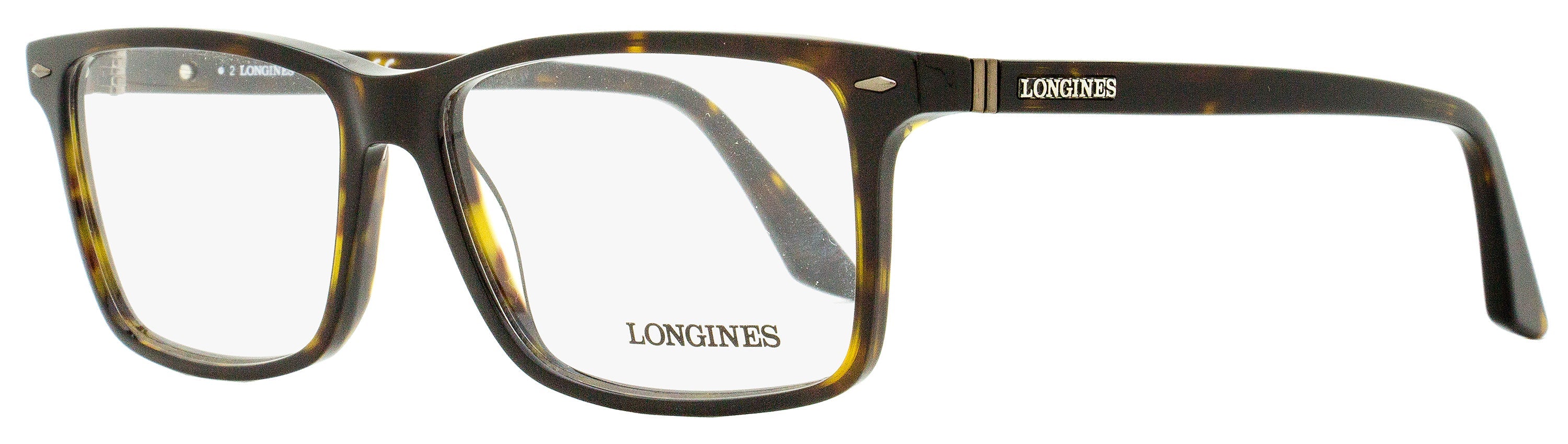 Longines Rectangular Eyeglasses LG5032 052 Dark Havana 57mm Dark Havana