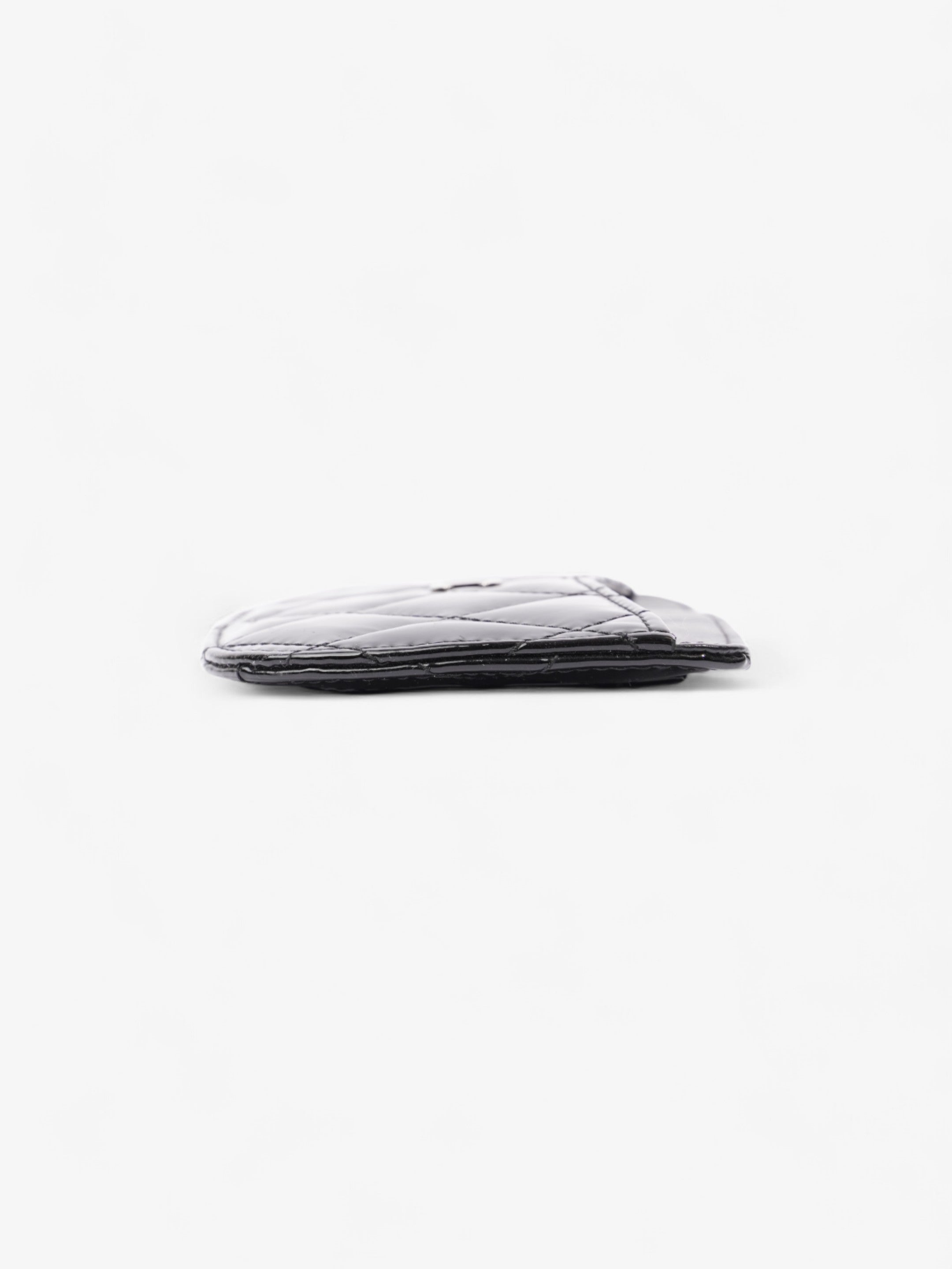 Chanel CC Card Holder Black Patent Leather