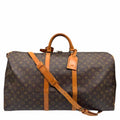 LOUIS VUITTON Monogram Canvas Keepall Bandouliere 60 Brown
