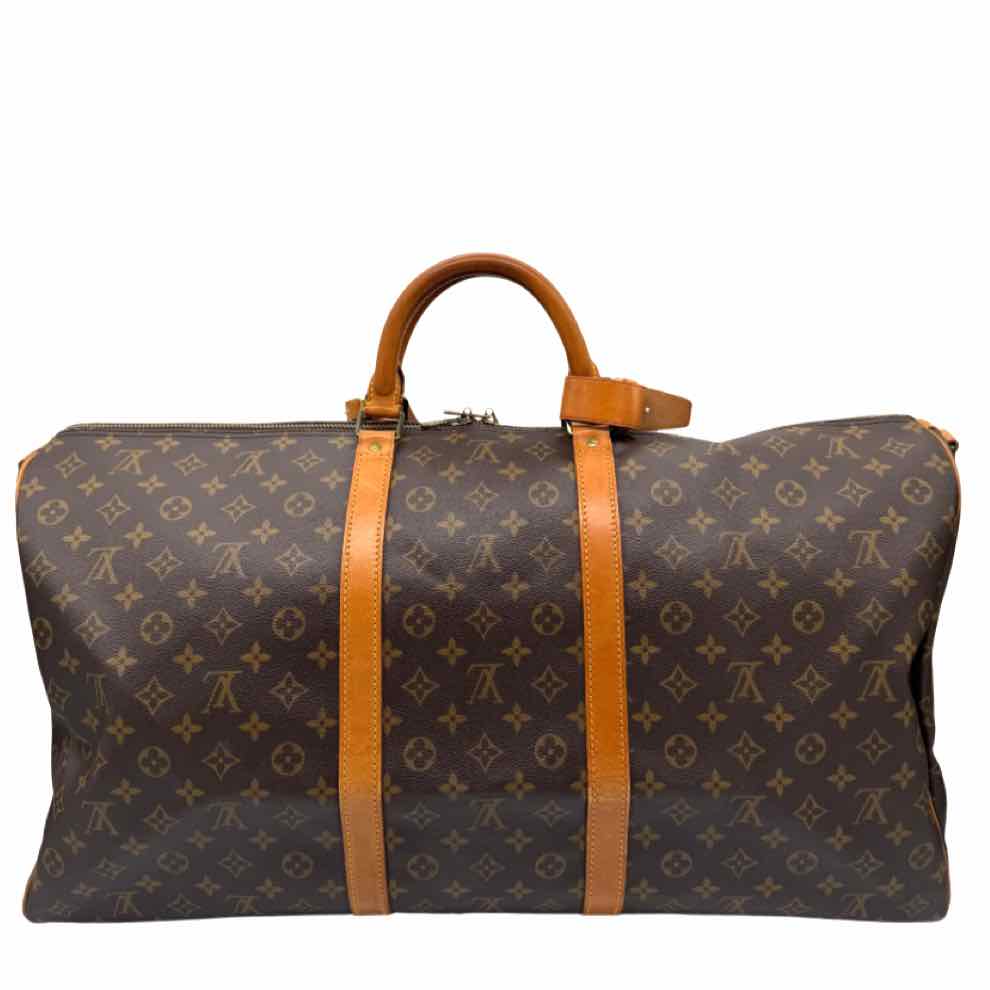 LOUIS VUITTON Monogram Canvas Keepall Bandouliere 60 Brown