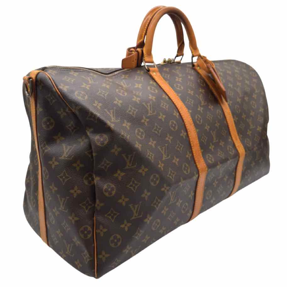 LOUIS VUITTON Monogram Canvas Keepall Bandouliere 60 Brown