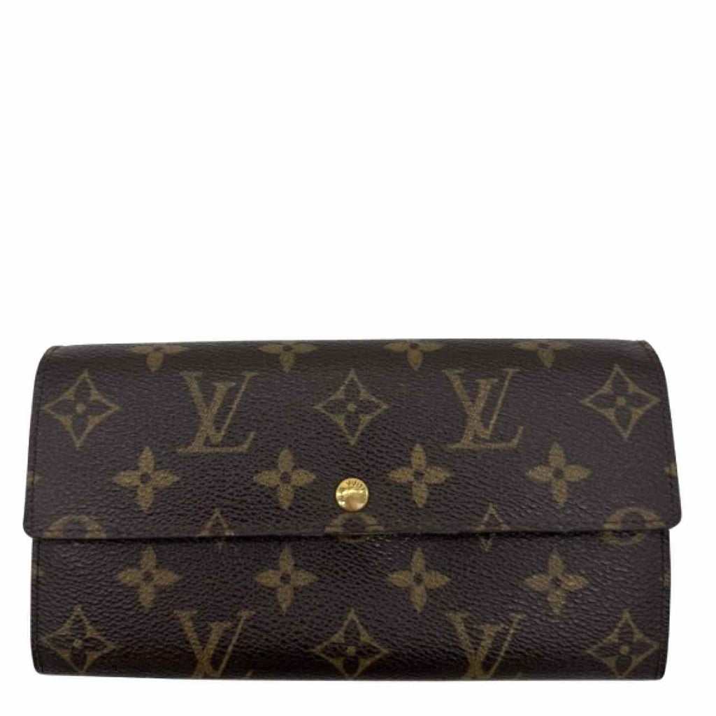 LOUIS VUITTON Monogram Canvas Sarah Wallet Brown