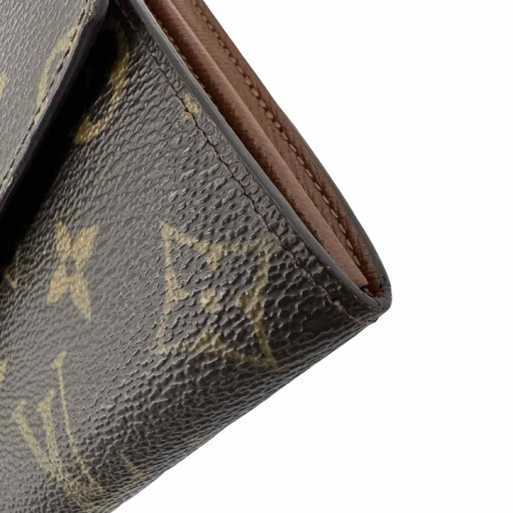 LOUIS VUITTON Monogram Canvas Sarah Wallet Brown
