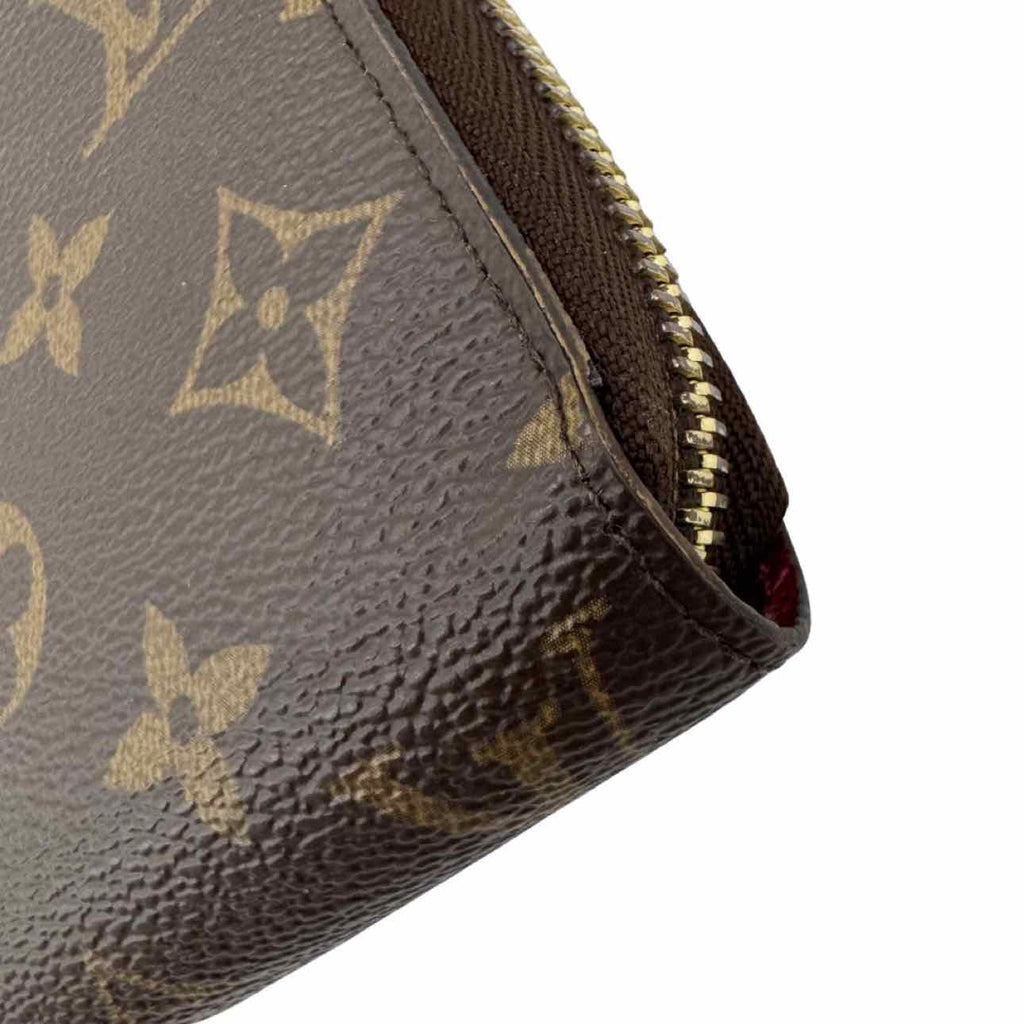 LOUIS VUITTON Monogram Canvas Zippy Wallet Brown