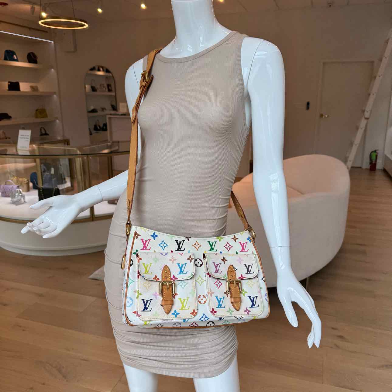 LOUIS VUITTON X Murakami  Multicolor Monogram Canvas Lodge GM Shoulder Bag