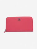 Chanel Zipped Lucky Clover Wallet Pink / Blue Leather