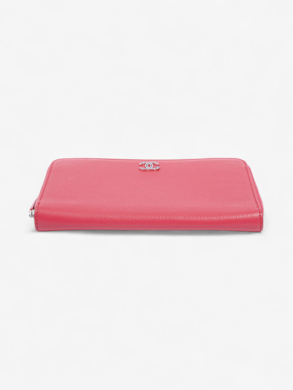Chanel Zipped Lucky Clover Wallet Pink / Blue Leather