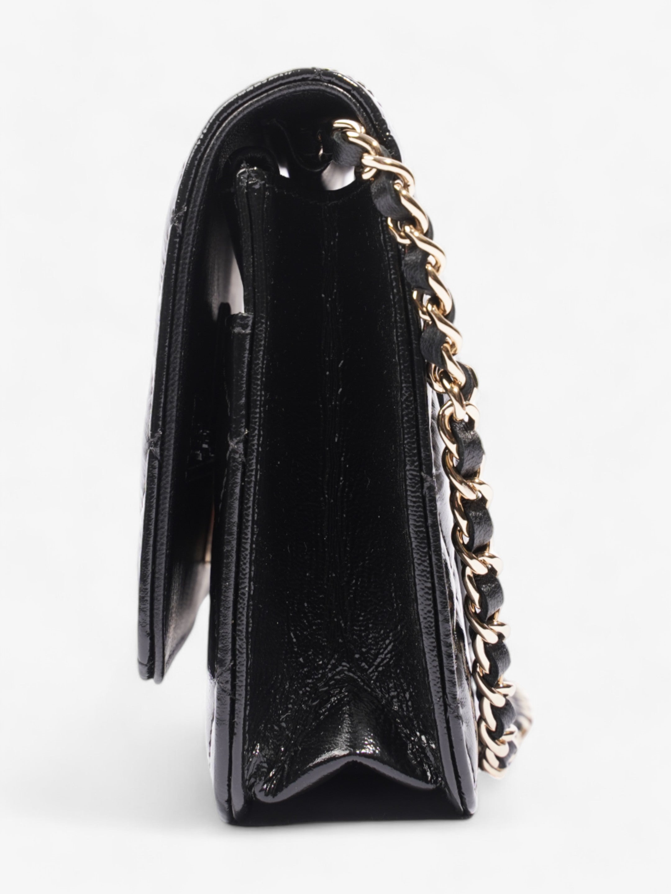 Chanel O Mini Bag Black Lambskin Leather