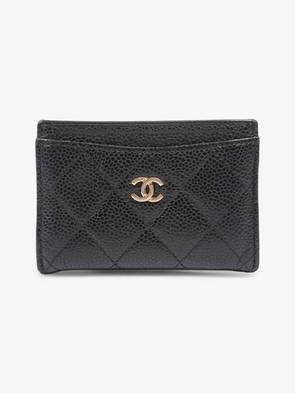Chanel Card Holder Black Caviar Leather