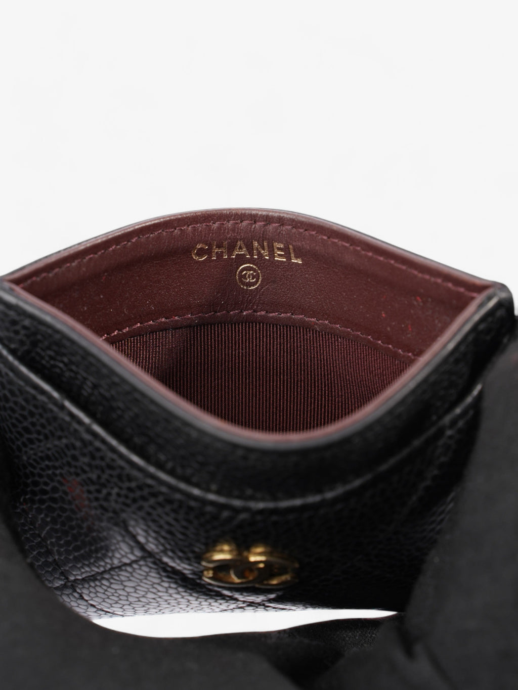 Chanel Card Holder Black Caviar Leather