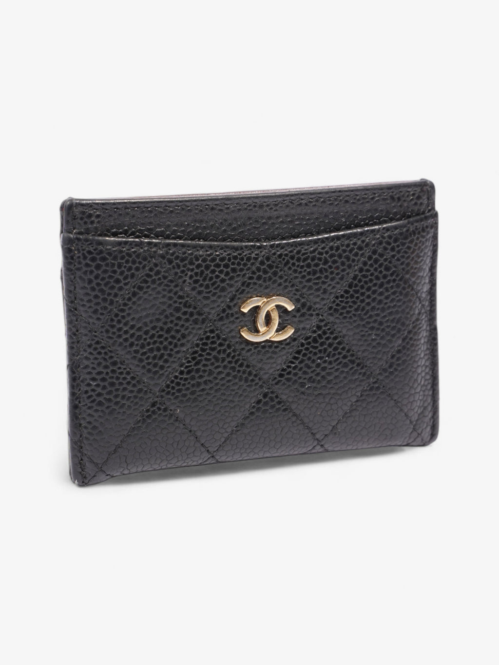 Chanel Card Holder Black Caviar Leather