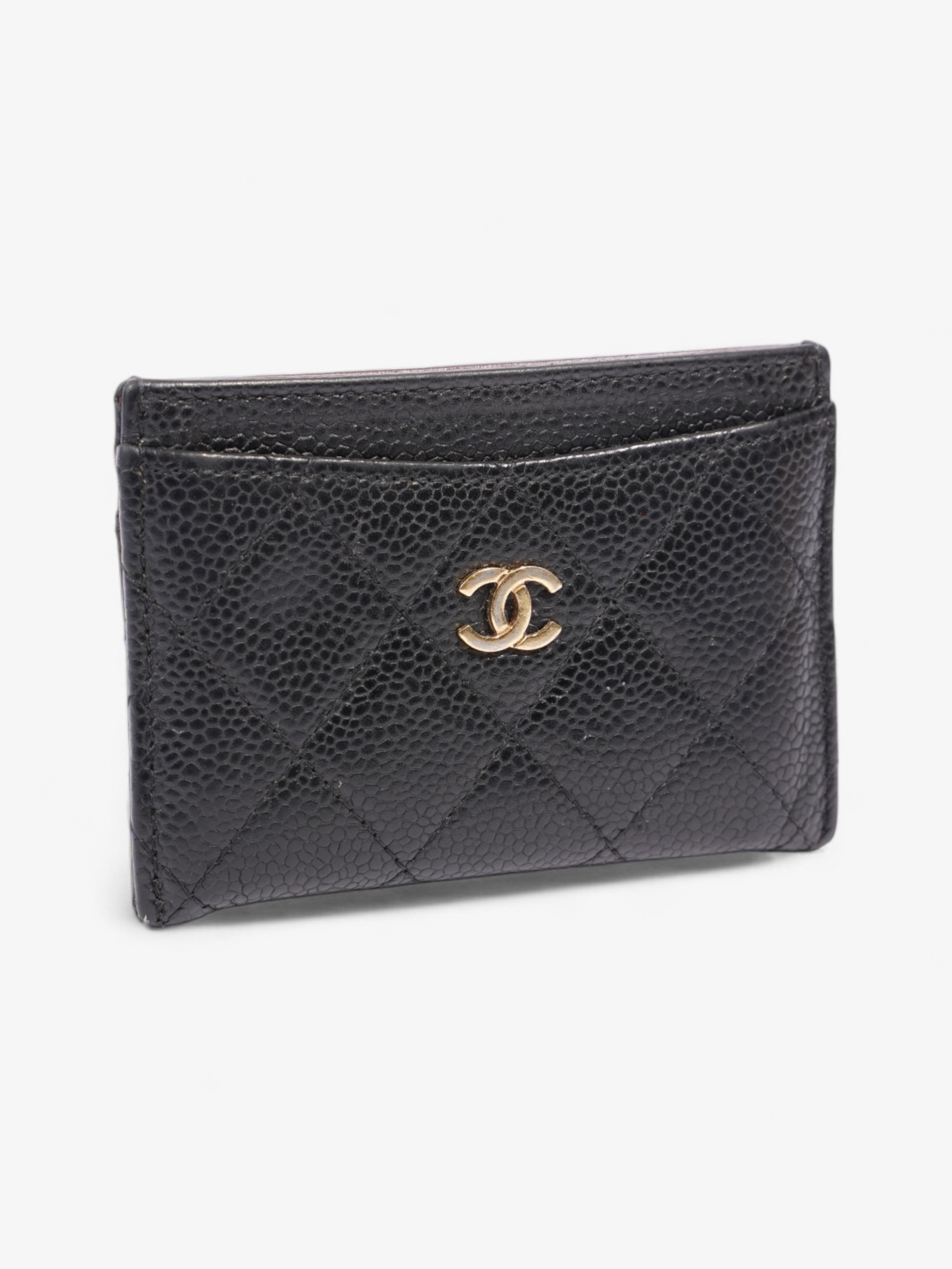 Chanel Card Holder Black Caviar Leather