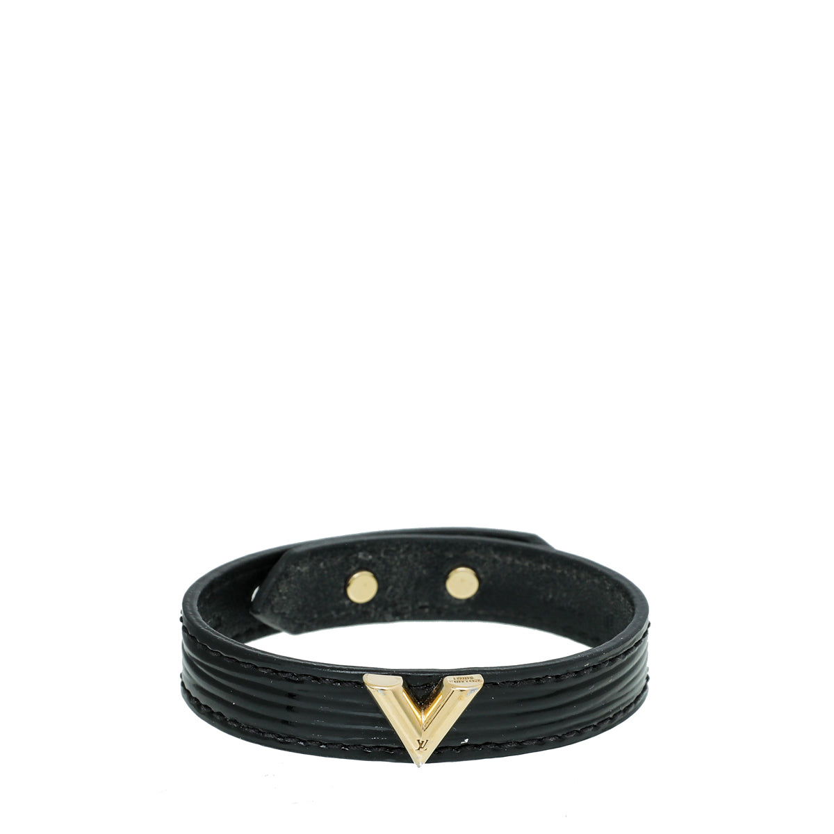 Louis Vuitton Noir Vernis Essential V Bracelet