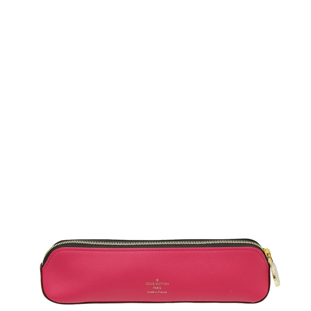 Louis Vuitton Monogram Fuchsia Christmas Animation Pencil Pouch