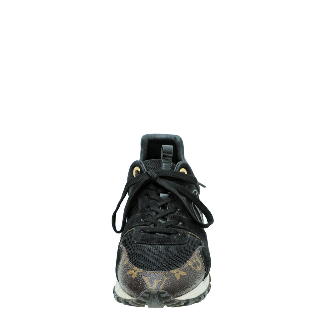 Louis Vuitton Monogram Black Mesh Run Away Sneaker 38