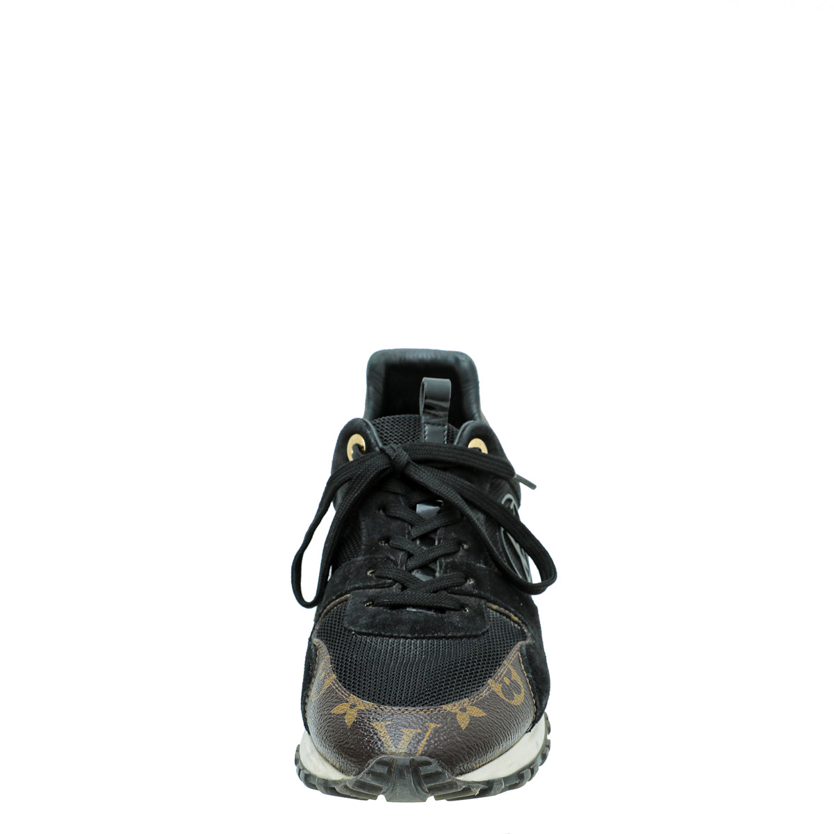 Louis Vuitton Monogram Black Mesh Run Away Sneaker 38