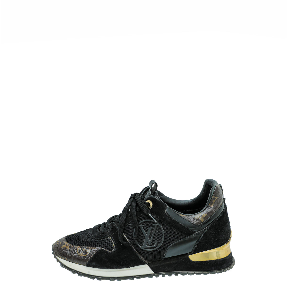 Louis Vuitton Monogram Black Mesh Run Away Sneaker 38