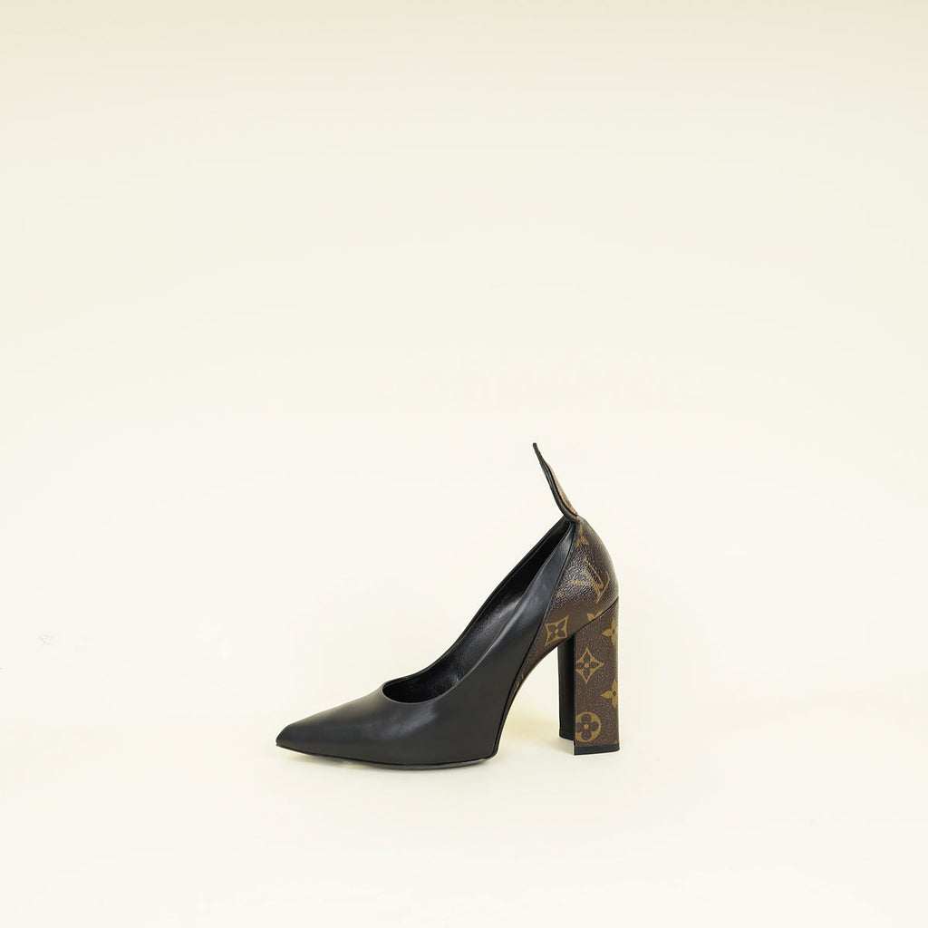 Louis Vuitton Monogram Black Rodeo Queen Pumps 37