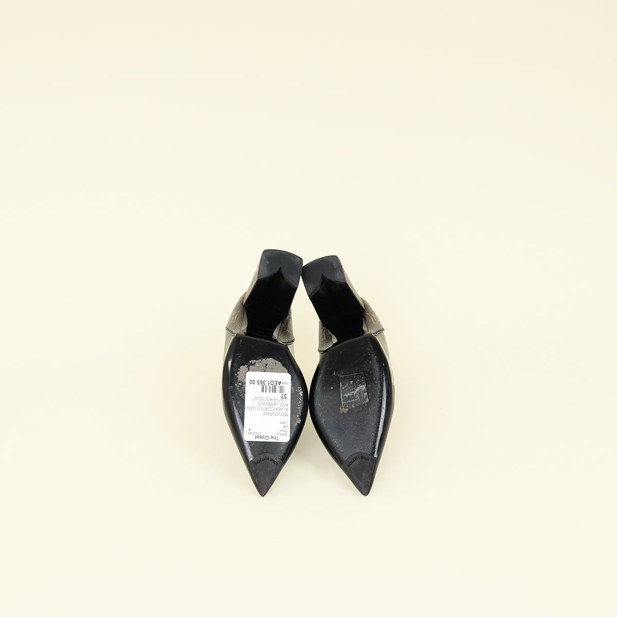 Louis Vuitton Monogram Black Rodeo Queen Pumps 37