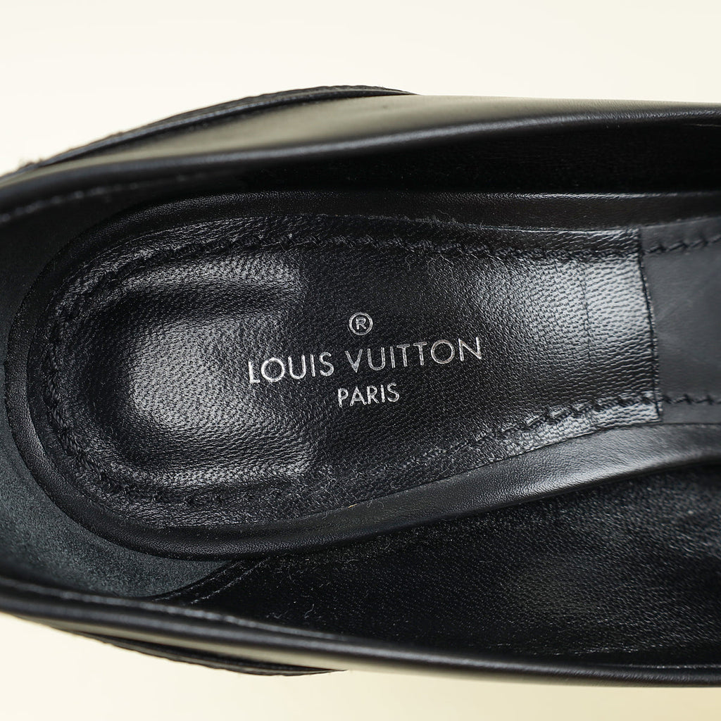 Louis Vuitton Monogram Black Rodeo Queen Pumps 37