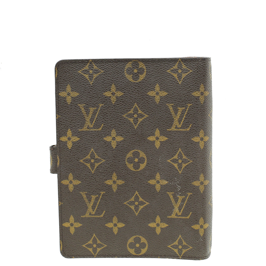 Louis Vuitton Ebene Monogram Medium Ring Agenda Cover