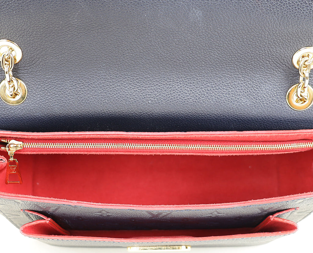 Louis Vuitton Blue Marine Monogram Empreinte Vavin PM Bag