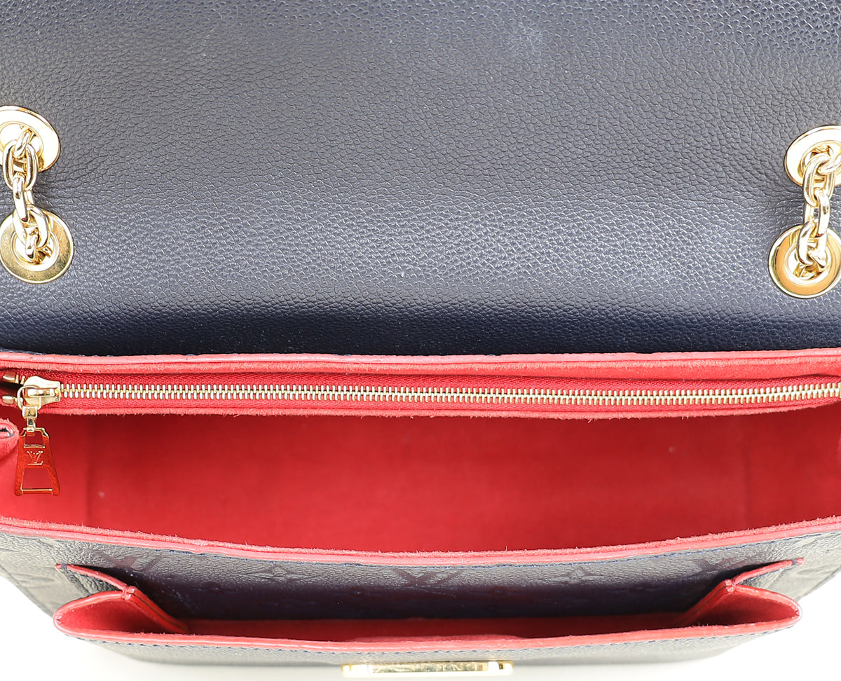 Louis Vuitton Blue Marine Monogram Empreinte Vavin PM Bag