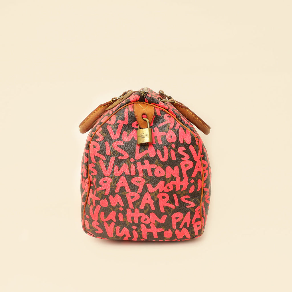 Louis Vuitton Bicolor Ltd. Ed. Graffiti Stephen Sprouse Speedy 30 Bag