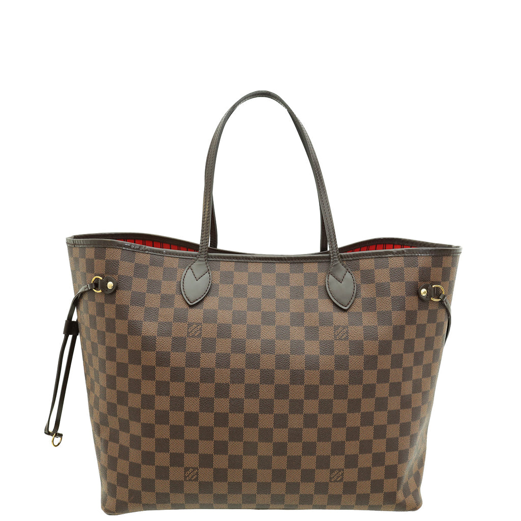 Louis Vuitton Damier Ebene Neverfull GM Bag W/ Pouch